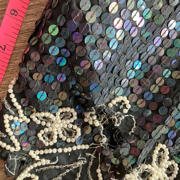 Vintage Imperial Handi Crafts Size 16 Silk Sequence Blouse - Picture 9 of 11